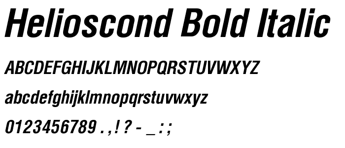 HeliosCond Bold Italic font